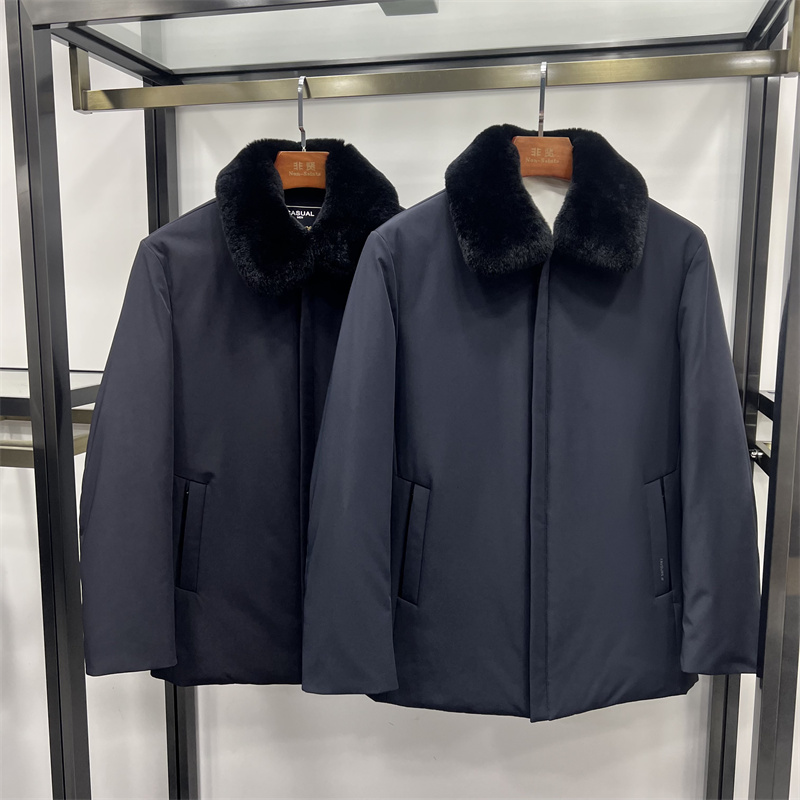 非贤商务翻领休闲常规保暖羽绒服