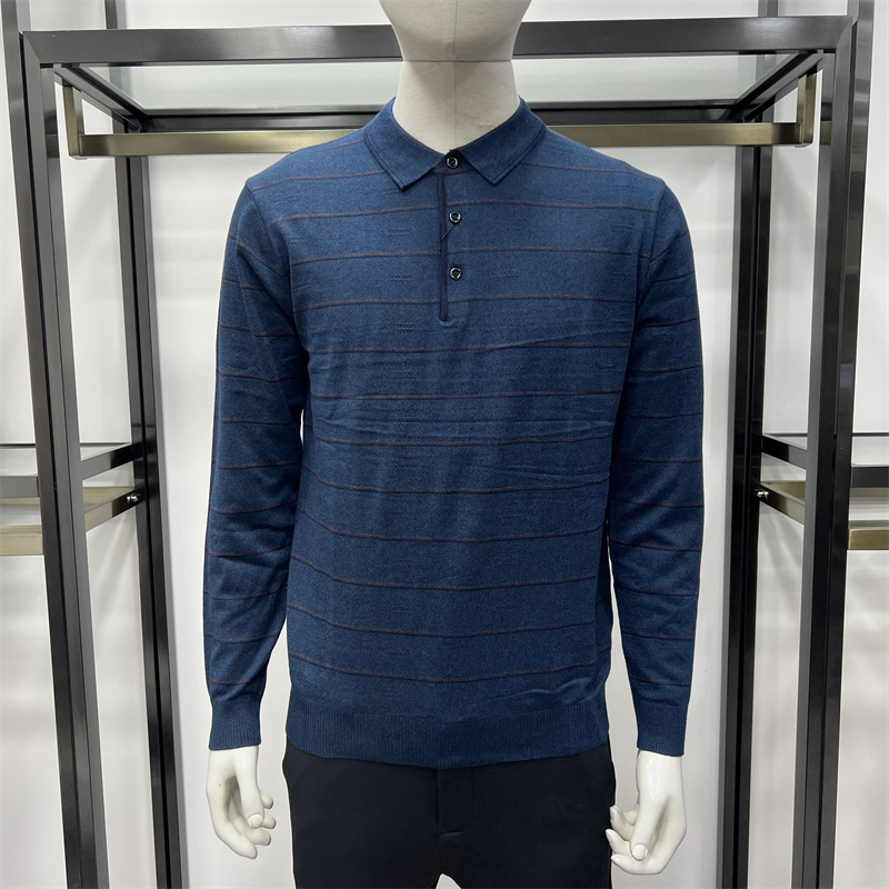 非贤套头羊毛翻领时尚羊毛衫