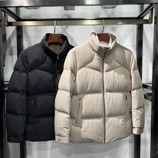 非贤直冲厚款男士面包服商务休闲立领短款保暖羽绒服时尚青年外套