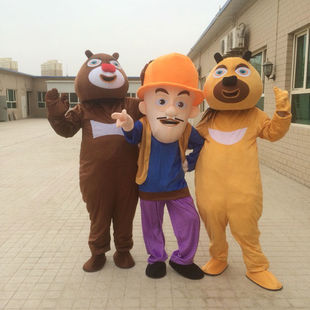 出租光头强卡通人偶服装熊大熊二行走玩偶服道具衣服动漫演出公仔