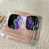 梅花花朵耳钉波西米亚民族风温柔气质耳饰配旗袍珐琅大气耳环B536