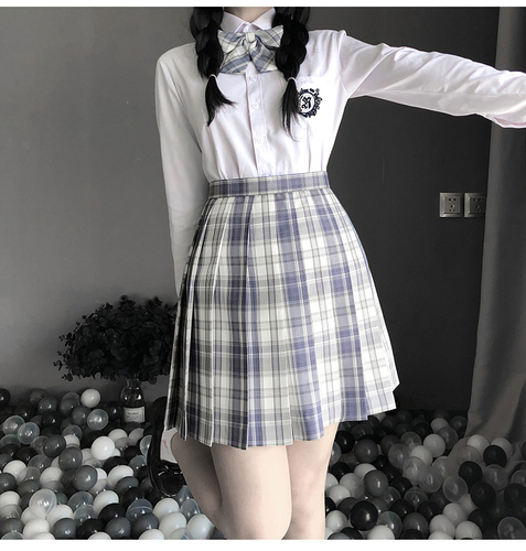 JK Japanese uniform pleated plaid skirt student suit