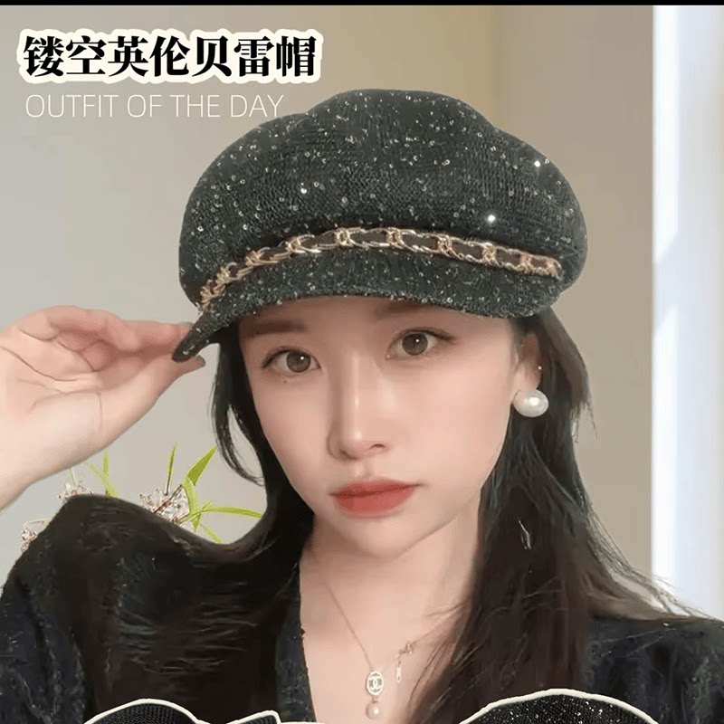 八角帽子雪瑞姑姑同款镂空防晒