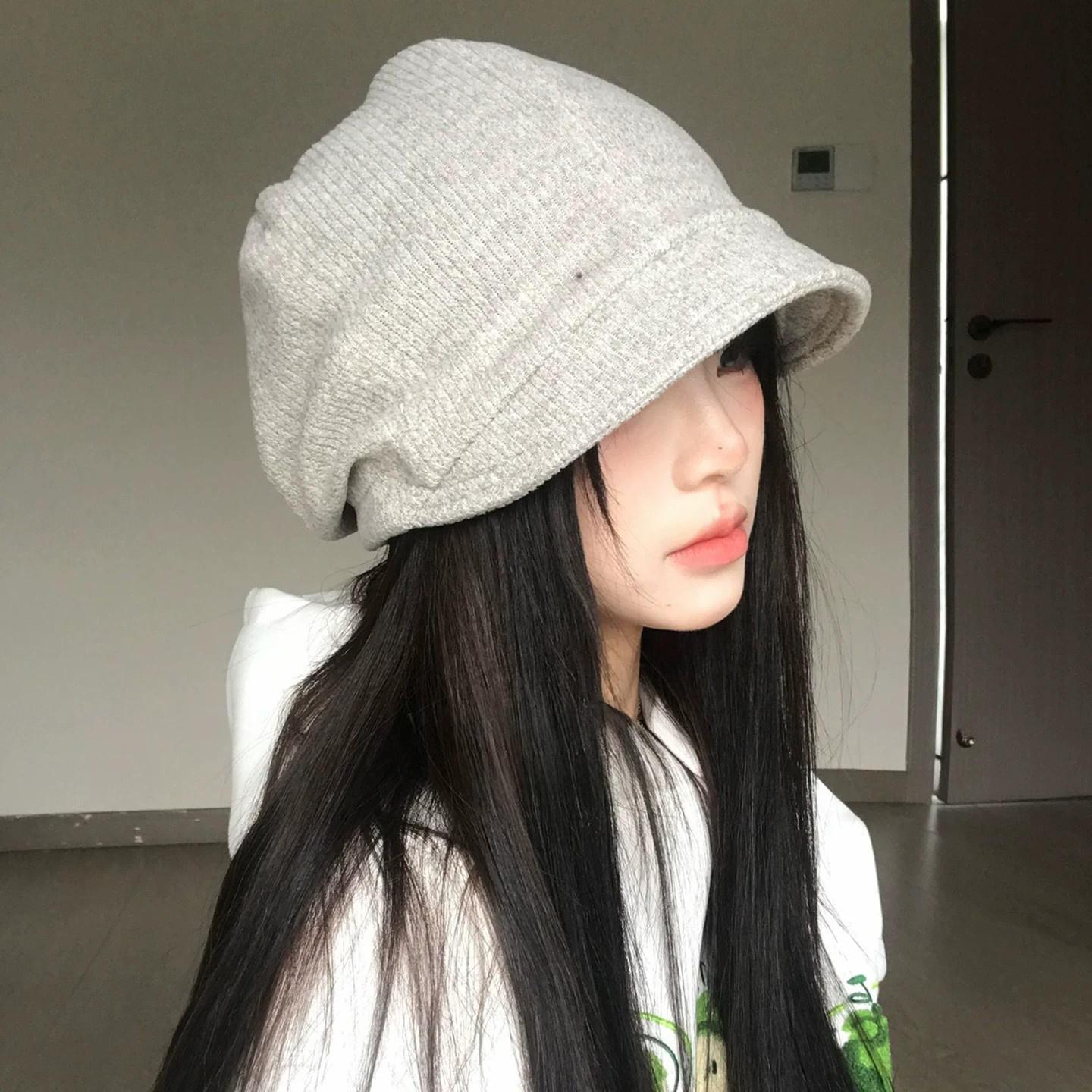 简约短檐堆堆冷帽加厚保暖显脸小