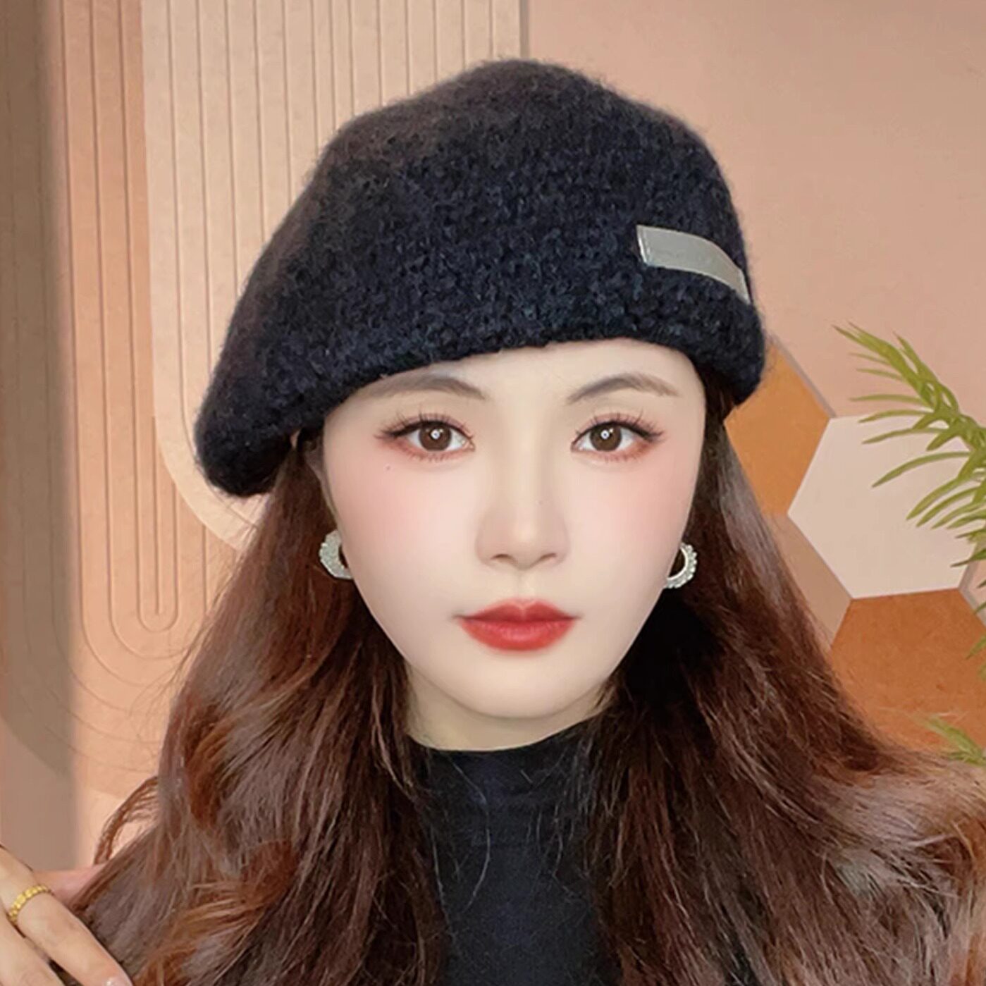 羊毛呢复古贝雷帽女冬保暖显脸小