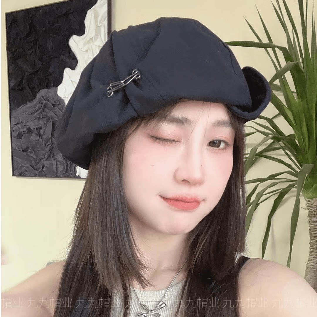 休闲贝雷帽大头围薄款复古
