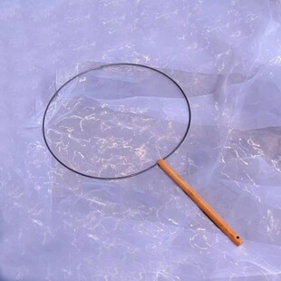 短柄团扇铁框手工diy毛线缠婚扇骨架蚕食丝扇框空骨架宫廷古代扇