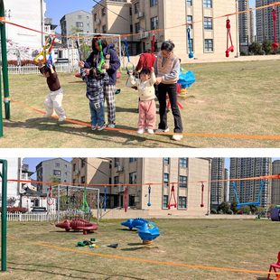 幼儿园户外树林感统训练器材儿童忍者攀爬绳玩具体能秋千运动组合