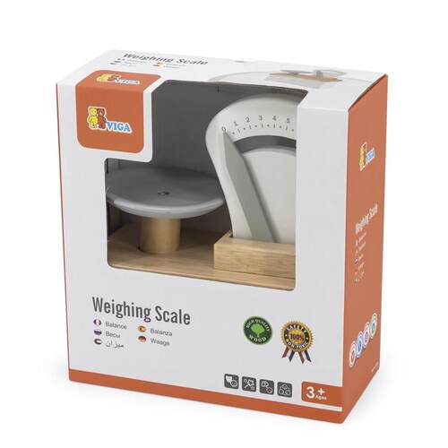 秤子VIGA过家家木制仿真超市称重