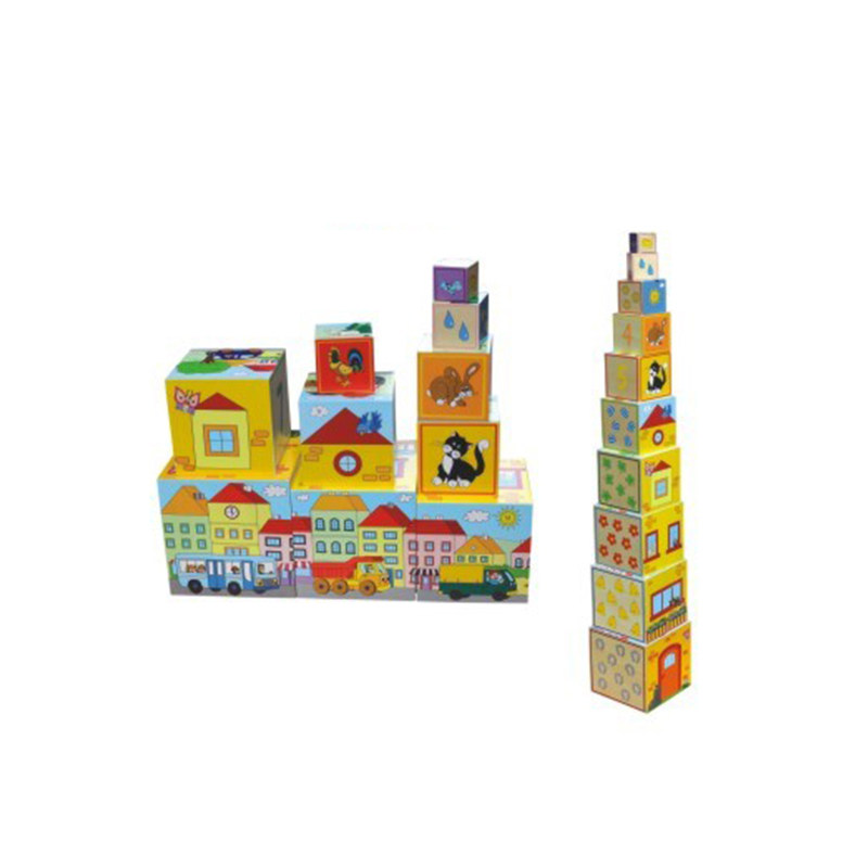 智慧积木套盒十层数字形状投放盒早教幼儿园教具益智玩具叠叠高XT