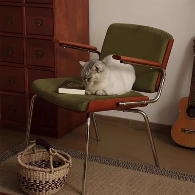 【博主推荐】复古实木软包餐椅