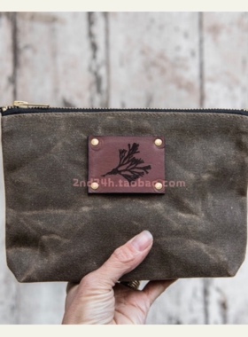 PEG&AWL颓废感防水帆布收纳袋小物件拉链袋化妆包美国小众设计师