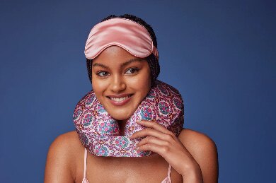 slip新款限量版真丝旅行三件套装眼罩颈枕口罩面罩美国代购包邮