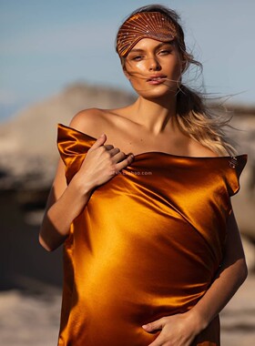 slip新色纯色青铜调真丝枕套金属色调单人枕美国明星同款NEW