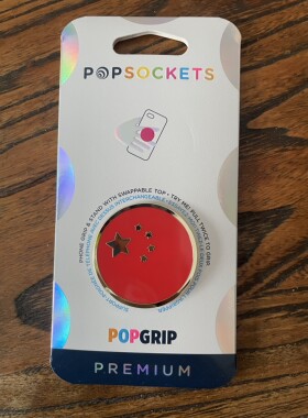 popsockets泡泡骚国庆节手机支架中国国旗金属正红色五星美国代购