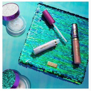 Tarte限量版豹纹亮片DIY彩妆空盘磁铁镜子腮红眼影高光修容套装盘