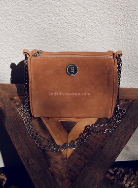 minitmute复古纯色斜挎单肩包brett mini可调节珠链链条肩带 韩国