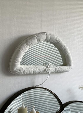 云朵形棉质边框半圆镜子靠垫抱枕填充挂饰韩国直邮小众设计师品牌