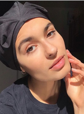 SHHHOWERCAP纯色百搭黑色防水浴帽可机洗美国代购小众设计师品牌