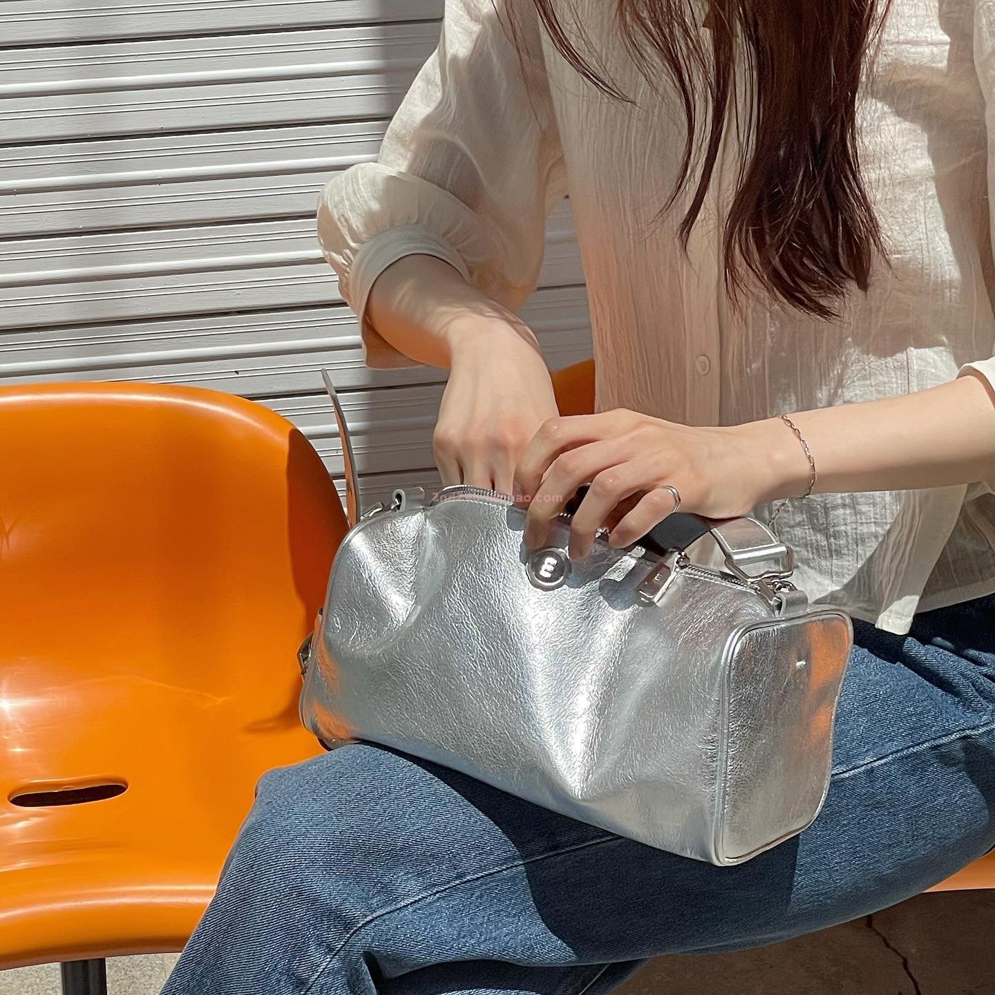 minitmute休闲复古纯色单肩包方形立体斜挎包韩国直邮小众设计师