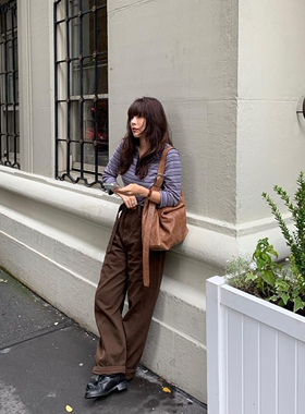 minitmute港风复古单肩大包旅行休闲斜挎包 韩国小众设计师品牌