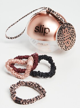 slip新色小号发圈玫瑰金大发饰黑头绳豹纹发带枣球形浆果套装美国