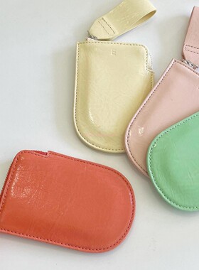 minitmute糖果色纯色拉链卡包便携零钱包包伴侣 韩国小众设计师