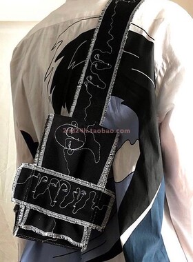 2nd24h韩国直邮官网正品手工绘制素描线条斜挎胸背包jaeyoononaka