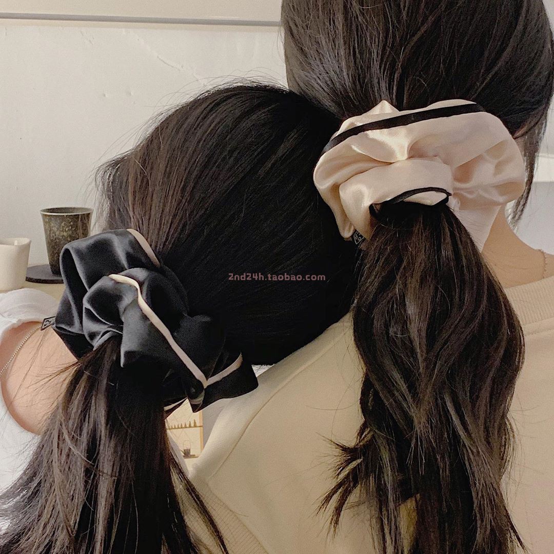 宽边发圈柔软绸缎优雅复古韩国