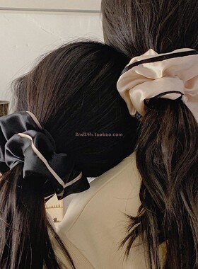 3/80宽边发圈柔软绸缎光泽优雅复古大肠绳 韩国直邮3hreeto8ighty