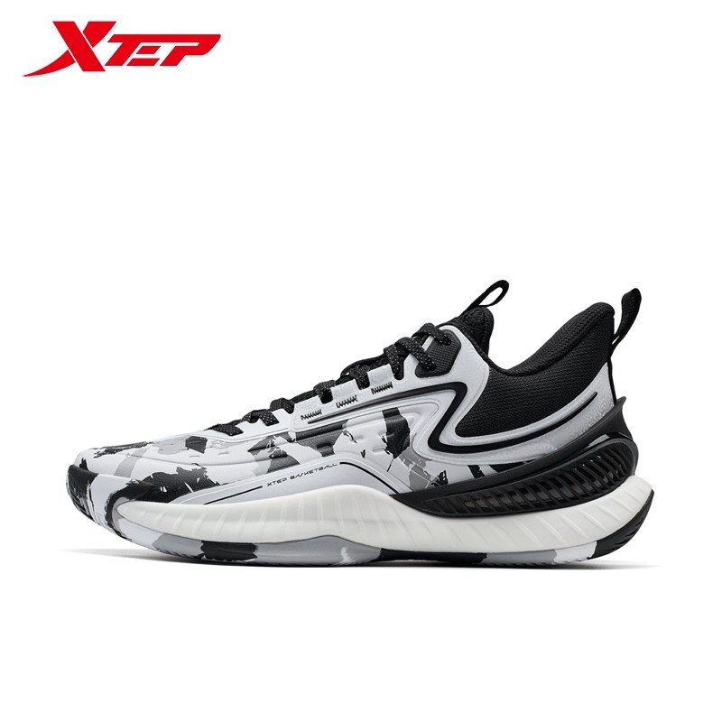 特步桀骜2代 | 篮球鞋皮面秋季新款低帮专业实战缓震透气运动鞋男