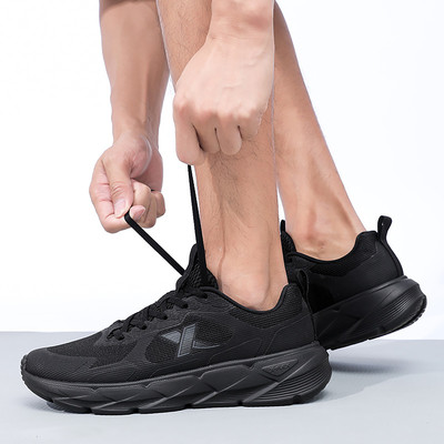 特步跑鞋男鞋秋冬季透气网面黑色跑步鞋减震休闲缓震运动鞋子软底