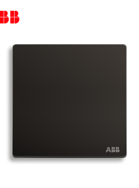 ABB开关插座面板86型无边框单联单开一开双控轩致黑色AF125-885