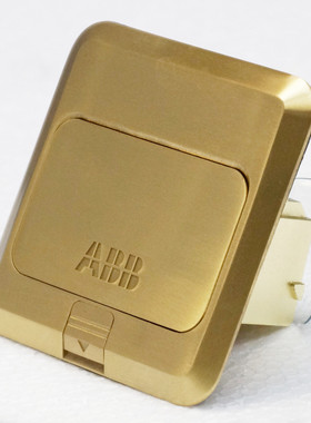 ABB家用弱电地面插座二位电话电脑全铜地插地板插座AS536德韵