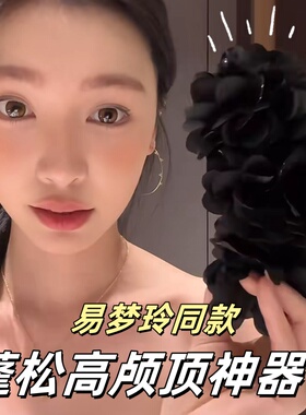 显发量~易梦玲同款黑色超大头花香蕉夹蓬松饱满后脑勺盘发夹发饰