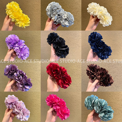 易梦玲同款花朵香蕉夹