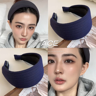 【高品质多色】徐璐同款加宽针织宽版发箍增高颅顶头箍洗脸压发卡