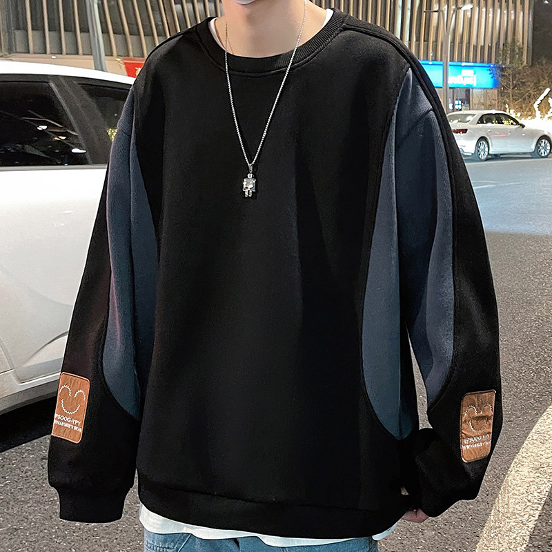 港风大码笑脸卫衣男士舒适百搭打底衫Y6717P35图片