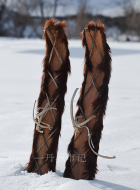 阿勒泰非遗古老毛皮滑雪板