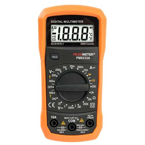 华谊PEAKMETER数字万用表手持表高精度维修电工多用PM8233A