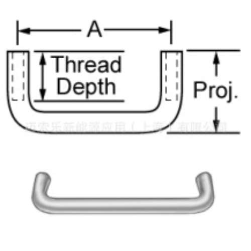 MCMASTER-CARR铝制把手1568A51 B