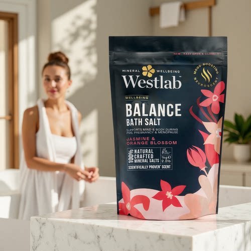 英国Westlab平衡浴盐天然有机茉莉花橙花肌肉放松和荷尔蒙平衡