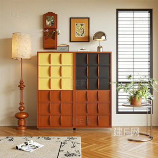 法式中古风实木斗柜客厅靠墙储物柜卧室抽屉收纳柜玄关柜复古边柜