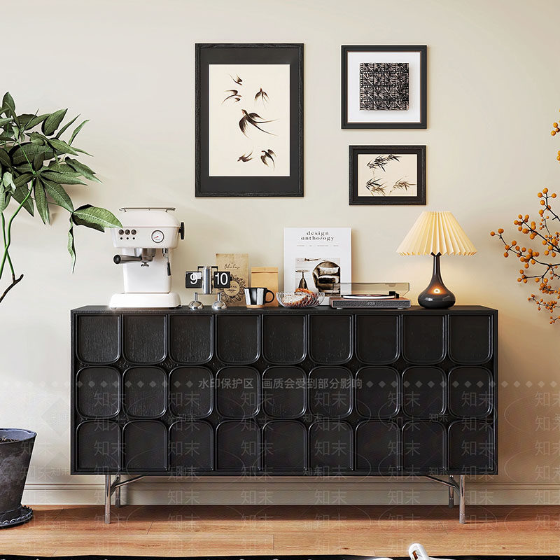 中古风木纹端景柜实木玄关柜法式复古储物柜艺术门板黑色金属边柜,住宅家具,门厅/玄关柜/玄关架,淘宝优惠券,粉丝福利购,淘宝优惠卷