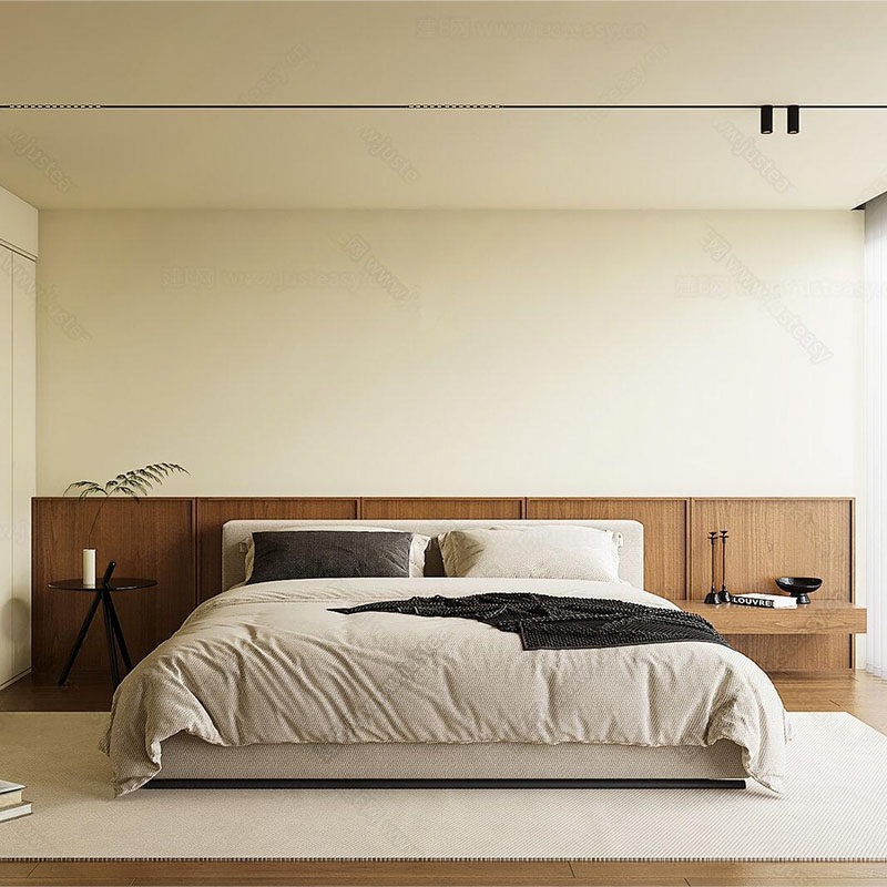 中古奶油风大象耳朵床布艺床现代简约主卧床双人软靠床温柔文艺风,住宅家具,布艺床,淘宝优惠券,粉丝福利购,淘宝优惠卷