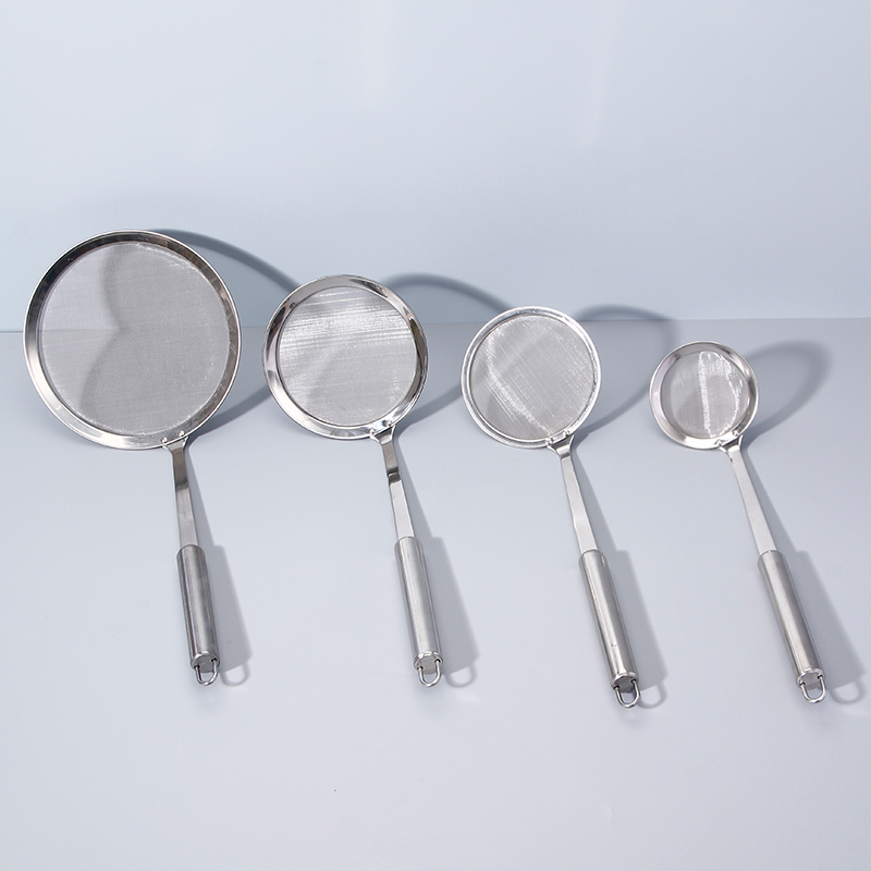 304不锈钢漏勺打沫勺过滤网筛100目超细家用滤油勺厨房隔油勺漏网