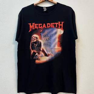 Megadeth麦格蒂斯重金属乐队短袖T恤FOG高街重磅棉美式复古半袖男