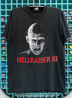 Hellraiser猛鬼追魂经典恐怖电影短袖T恤cec美式复古小领口潮tee