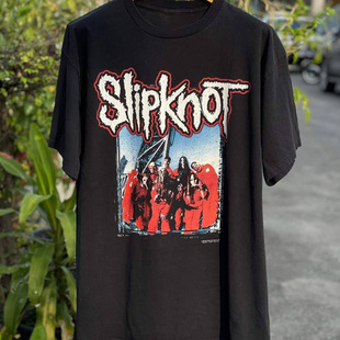 Slipknot活结摇滚乐队音乐专辑周边重金属风夏季潮牌重磅短袖T恤