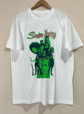 Sonic youth音速青年摇滚乐队美式复古潮牌短袖高街重磅情侣款T恤